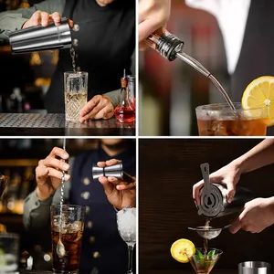 Suporte de ferramentas de bar em aço inoxidável Boston Cocktail Shaker conjunto mais vendido