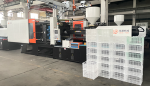 Máquina de moldeo por inyección de cesta de frutas y verduras, fabricante de máquina de fabricación de cajas de plástico completamente automática de 400 toneladas - Product Image 6