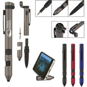Bolígrafo Táctico Multiherramienta con LED, Lápiz Óptico, Brújula y Destornillador, Ideal para Supervivencia al Aire Libre, Regalos Tecnológicos y Promociones Corporativas - Product Image 1