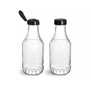 ขวดแก้วสำหรับซอสบาร์บีคิวขนาด16ออนซ์ขวดแก้วใสพร้อมฝาปิดแบบกำหนดเองสำหรับซอสบลูเบอร์รี่ซอสมะเขือเทศน้ำผึ้งรสเผ็ด - Product Image 1