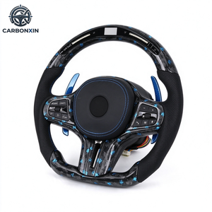 M CS CSL Style Carbon Fiber D-vormig stuurwiel voor M2 M3 M4 M5 G80 G82 F80 F82 F87 F90 G20 M340i - Product Image 2