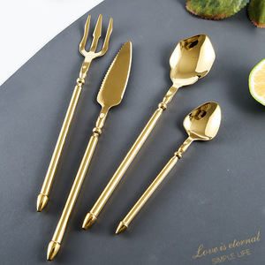 Jinhui Industrial 304 Stainless Steel Neptune Steak Knife Fork Spoon <b>Set</b> Mirror Polished Tableware for Home Hotel Use - Product Image 3