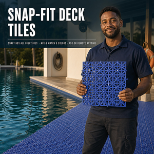 Dalles de terrasse emboîtables en PP, dalles de sol en plastique pour extérieur, revêtement de terrasse à grain de bois, revêtement de sol modulaire pour patio, antidérapant, vente en gros - Product Image 1