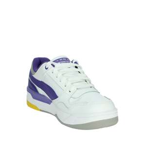 Zapatillas de Baloncesto Acolchadas con Cordones para Hombre, Parte Superior Sintética, Suela de Goma, Blanco Morado 400197 - Product Image 5