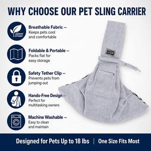 Trasportino Portatile di Grande Capacità per Gatti e Cani, Zaino a Tracolla/Crossbody, Capacità 7kg - Product Image 6