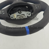 Volant de direction en cuir perforé suédé bleu rayé le plus populaire pour BMW E90 E91 E92 E93 Série 3