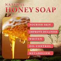 Savon Solide Artisanal au Lait de Chèvre et Miel, Naturel, Biologique, Non Irritant, Éclaircissant et Exfoliant pour la Peau, en Forme de Gâteau