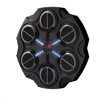 Cible de boxe musicale intelligente murale avec lumière LED et jeu de réaction audio pour le fitness à domicile