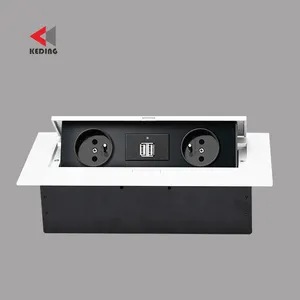 most popular pop up box tabletop desktop sofa workstation electric socket outlet power strip EU standard switch electric box