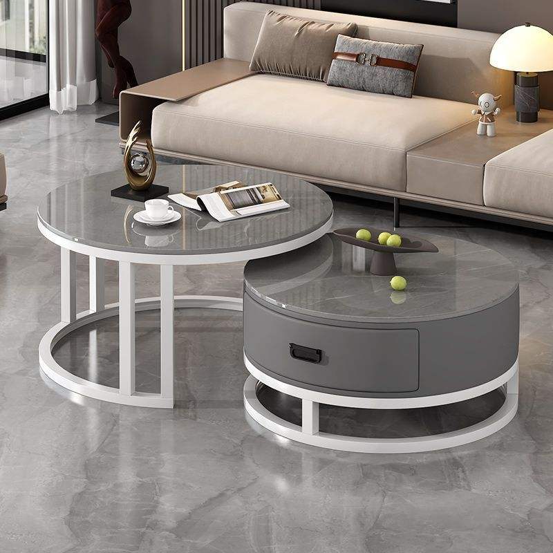 Gabinete gris con marco blanco [Armani Grey]