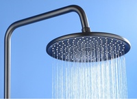 Ensemble de robinet en laiton de salle de bain noir mat mitigeur thermostatique de bain douche à affichage numérique pour hôtels appartements noyau de valve en céramique