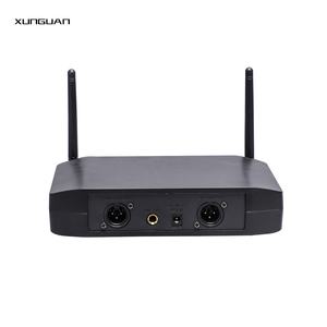 GLXD4 Fábrica Promocional <span class=keywords><strong>2</strong></span> Canales IR UHF Micrófono inalámbrico Uno por dos Half-Metal Handheld para KTV Singing/Church - Product Image 2