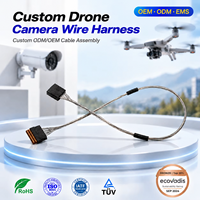 Rangkaian Kabel Mikro Koaksial Pitch 0.3mm Kustom 16 Pin 26 Pin MIPI DSI untuk Drone FPV Layar 4K Kamera Gimbal