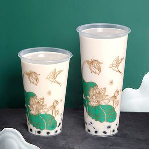 Copos de Plástico Descartáveis para Bubble Tea, Frutas e Leite, Copos de Plástico PP Injetado, 12, 16, 20, 22, 24 oz com Tampa - Product Image 6