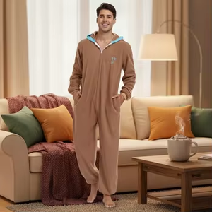 Pijama Enterizo de Franela de Alta Calidad <span class=keywords><strong>para</strong></span> Mujer, Diseño Lujoso, Cálido, Informal y a la Moda <span class=keywords><strong>para</strong></span> Invierno - Product Image 3