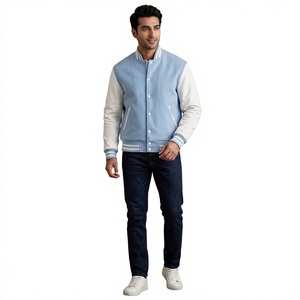 Chaqueta de Béisbol para Hombre, Estilo Varsity, Manga Larga, con Botones, Diseño de Puntos, Servicio OEM, Chaqueta de Invierno - Product Image 1