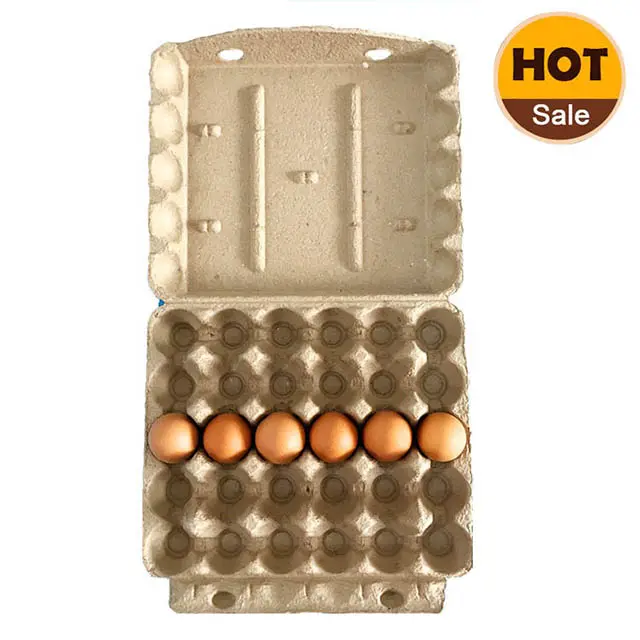 Respetuoso del medio ambiente de huevo de pulpa de cajas de cartón 30 celular de papel reciclable huevos caja de papel biodegradable 30 agujero de bandeja de huevos