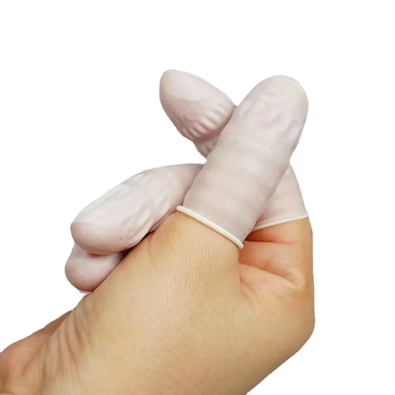 Culle per dita esd in lattice naturale senza polvere per proteggere le dita