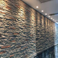 Panneau de placage en pierre PU, panneau de pierre cascade, revêtement mural rétro pour murs intérieurs et extérieurs, décoration de villas et de zones rurales