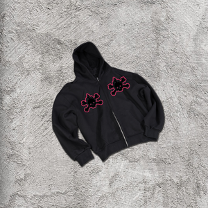 Sudaderas con capucha sólidas con cremallera y logotipo personalizado, sudadera unisex holgada para parejas, informal, de alta calidad, transpirable y de peso pesado - Product Image 2