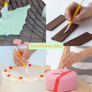 Ensemble de 8 couteaux à pâtisserie à double tête pour sculpter les gâteaux, ensemble de couteaux à fondant pour la pâtisserie, outils de découpe de l'argile DIY - Product Image 5