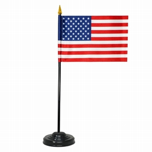 <span class=keywords><strong>Bandiera</strong></span> da Tavolo Americana Personalizzata con Logo, Design di Tutti i Paesi, con Asta - Product Image 2