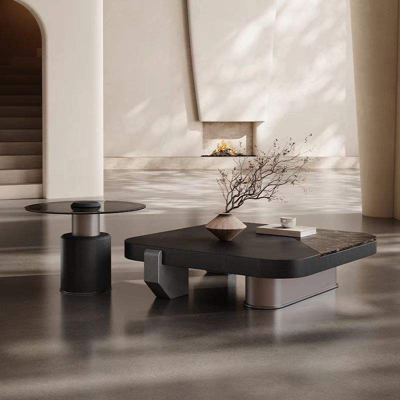 Modern Coffee Table for Living Room High-end Hotel Villa Wood Frame ...