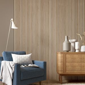 Design moderno Akupanel Studios legno/poliestere materiale fonoassorbente naturale <span class=keywords><strong>rovere</strong></span> impiallacciatura MDF/doghe solide 3D modello Design - Product Image 3