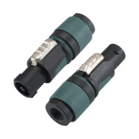 Connecteur mâle en nylon étanche 6-10,5 mm VO Speakon NL4F, adaptateur, prise, borne, assemblage pour haut-parleur, amplificateur, haut-parleurs, câble