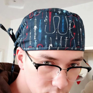 <span class=keywords><strong>Cappello</strong></span> per Medici e Infermieri Ospedalieri 100% Cotone Unisex con Stampa Personalizzata/Logo Disponibile - Product Image 3