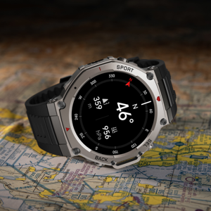 Montre connectée DM58 pour homme, polyvalente, étanche, pour sports nautiques, fitness aquatique, avec écran AMOLED, GPS, enregistrement des mouvements et suivi des trajets. - Product Image 5