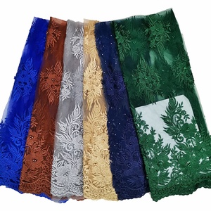 Ren Vải Nhà Máy Giá 2020 <span class=keywords><strong>New</strong></span> Thiết Kế Trực Tuyến Hai Biên Giới Đơn Giản Châu Phi Ăn Mặc Vải Ren Thêu - Product Image 6