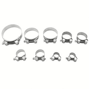 High Quality Inox SUS l 201 304 <b>Hose</b> <b>Clamp</b> Pipe Fitting with Adjustable Plastic metal butterfly Key Machinery Accessories - Product Image 1