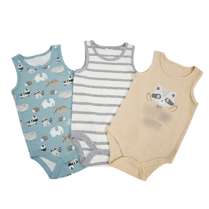 Verano Clase A algodón de una pieza recién nacido bebé Onesie sin mangas bebé Onesie nuevo Sling bebé lindo gatear ropa - Product Image 3