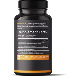 Capsules d'extrait de maca à base de plantes pour hommes : énergie naturelle et stimulant de la libido dans chaque pilule - Product Image 2
