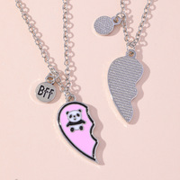 2025 nouvelle mode Bff géométrique coeur pendentif collier ensemble significatif Alphabet meilleurs amis pendentif collier ensemble cadeaux pour les femmes
