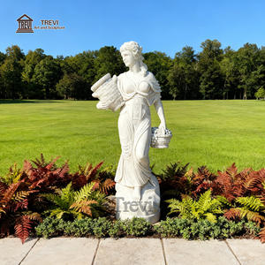 Statue de femme en marbre grandeur nature, artisanat de <span class=keywords><strong>sculpture</strong></span> de haute qualité TREVI, pour château et jardin - Product Image 2