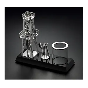 新型石油设备礼品带油箱水晶油钻机模型礼品