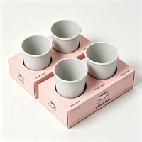Support d'emballage personnalisé pour boissons (café, jus) avec 3 trous intégrés, plateau populaire pour emballage de thé au lait pour café