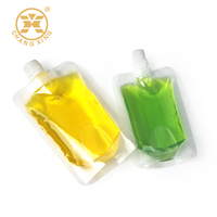 Sachets Doypack à bec verseur imprimés en héliogravure pour boissons énergisantes et bubble tea, sacs en plastique recyclables jetables avec buse, vente en gros
