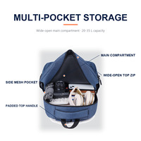 Sac à dos pour ordinateur portable Oxford 15 pouces, pour affaires et école, 20-35L, fermeture éclair, résistant à l'eau, pour étudiants et adultes