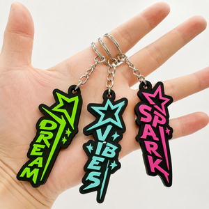 Customized Promotional Pvc <b>Key</b> Chain Jet Tag Multicoloured Personalize Pattern 3D Keychain Soft Rubber Silicone Keychain In Bulk - Product Image 1