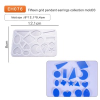 Vente en gros de kits de moules à boucles d'oreilles en résine époxy silicone écologique AINIKA avec emballage personnalisé pour la fabrication de bijoux