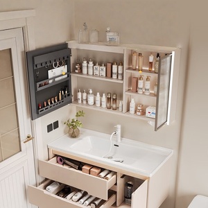 Simple and intelligent integrated ceramic basin moisture-proof bathroom cabinet washbasin bathroom vanity - Product Image 2