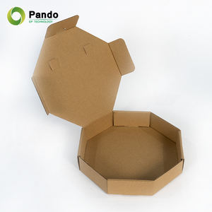 Emballage blanc marqué de pizza de boîte à pizza de <span class=keywords><strong>carton</strong></span> ondulé fait sur commande emballant la boîte à pizza de Brown <span class=keywords><strong>30x30</strong></span> pour la nourriture - Product Image 3