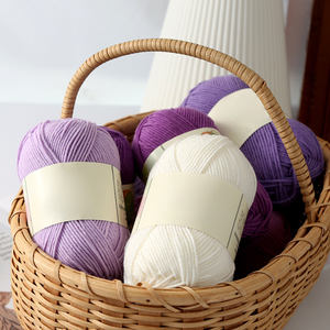 Commercio all'ingrosso 4 fili di filo di <span class=keywords><strong>lana</strong></span> di cotone fatto a mano delicato sulla pelle <span class=keywords><strong>lana</strong></span> acrilica di seta filo di <span class=keywords><strong>lana</strong></span> medio grosso - Product Image 4