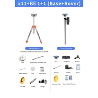 Penerima GNSS RTK Presisi Tinggi CHCNAV X11/B5 IMU 1408 Kanal Berperingkat IP66 Dilengkapi 4G/5G untuk Survei Pemetaan Topografi