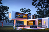 Capsule spatiale de luxe moderne maison préfabriquée hôtel extérieur vert mobile & Hangfa camping unité de micro module mobile
