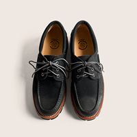Mocassins bateau Wallabee pour hommes en cuir véritable nubuck noir, faits main, style rétro, semelle épaisse, décontractés, style Old Money