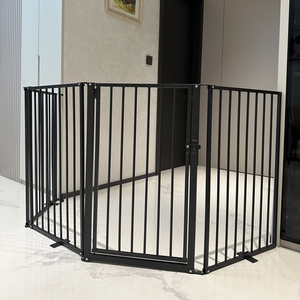 Parc <span class=keywords><strong>pour</strong></span> animaux pliable YIXIN à 6 panneaux avec porte, barrière de sécurité extensible en fer robuste <span class=keywords><strong>pour</strong></span> chiots et chats d'intérieur - Product Image 1